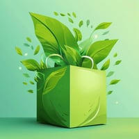 Concept image for green eco friendly ecommerce packaging