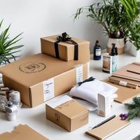 A range of product kits, bundles and subscription boxes on a desk